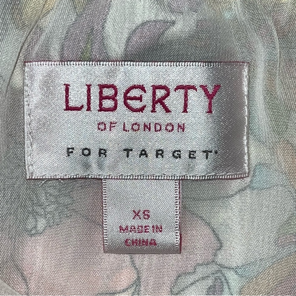Liberty of London for Target Floral Ruffle Halter Dress Tie Elastic Waist XS - Picture 4 of 10